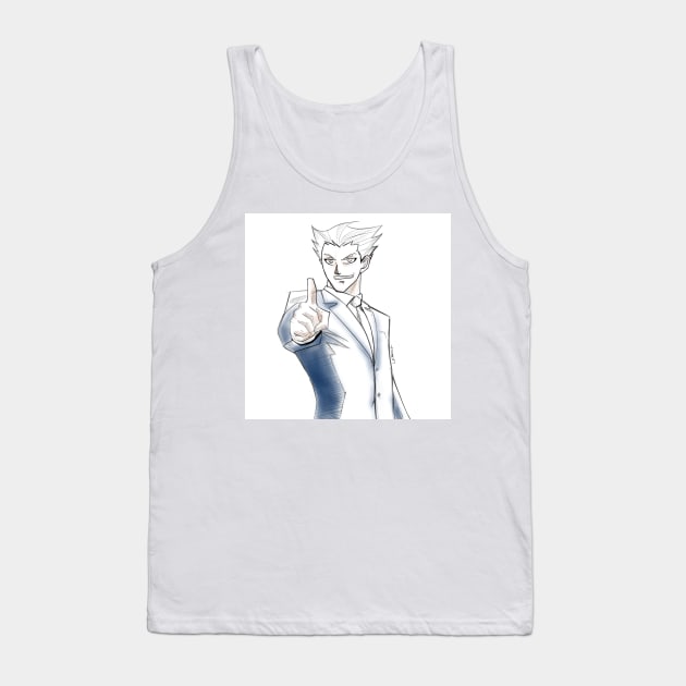 the super lawyer ace attorney in ecopop wallpaper Tank Top by jorge_lebeau